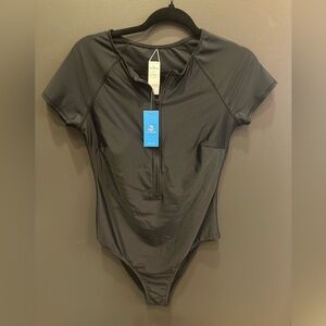 CUPSHE | Black One Piece Swimwear with High Neck and Zipper | Medium |‎ NWT